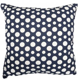 Dot Print Navy/White Euro Cushion Cover 60x60cm Dot Print Navy/White Euro Cushion Cover 60x60cm