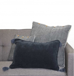 Chenille Velvet Charcoal Cushion Cover 40x55cm Chenille Velvet Charcoal Cushion Cover 40x55cm