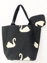 Duck Print Canvas Tote Bag with Purse Duck Print Canvas Tote Bag with Purse