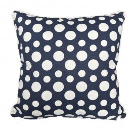 Dot Print Navy/White Scatter Cushion Cover 40x40cm Dot Print Navy/White Scatter Cushion Cover 40x40cm