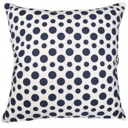 Dot Print White/Navy Euro Cushion Cover 60x60cm Dot Print White/Navy Euro Cushion Cover 60x60cm