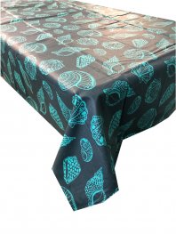 Coastal Shell Navy Coated Tablecloth 150x150cm Coastal Shell Navy Coated Tablecloth 150x150cm