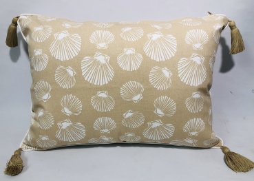 Shell Beige Tassel Cushion Cover 40x55cm Shell Beige Tassel Cushion Cover 40x55cm