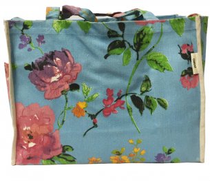 Monet Blue Beach Tote Bag with Side Pocket Monet Blue Beach Tote Bag with Side Pocket