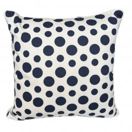 Dot Print White/Navy Scatter Cushion Cover 40x40cm Dot Print White/Navy Scatter Cushion Cover 40x40cm