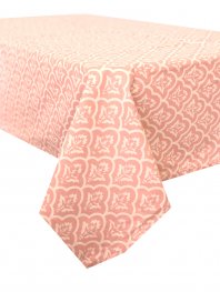 Jaipur Dusky Rose Coated Tablecloth 150x150cm Jaipur Dusky Rose Coated Tablecloth 150x150cm